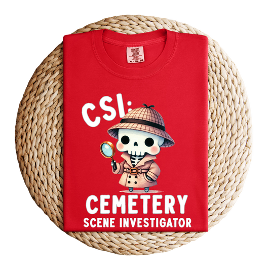 CSI: Cemetery Scene Investigator Halloween Shirt