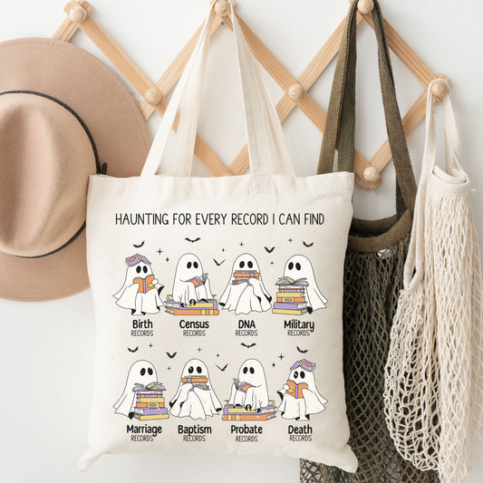 Haunting for Records Tote Bag