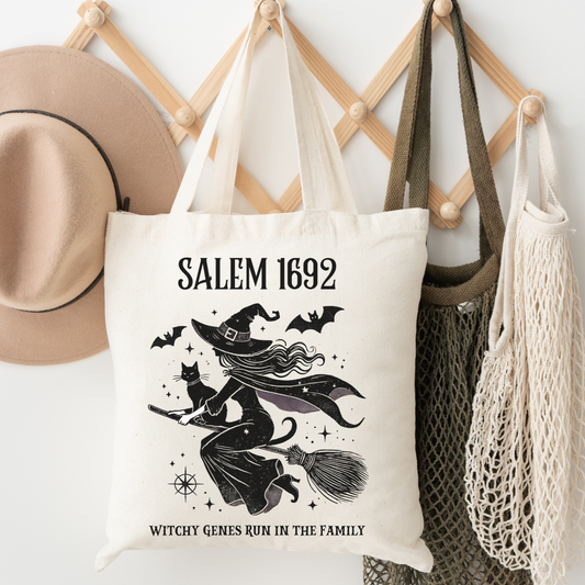 Salem 1692 Witchy Genes Run in the Family Tote Bag