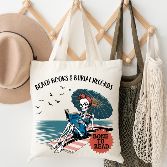 Skeleton Bone to Read Tote Bag