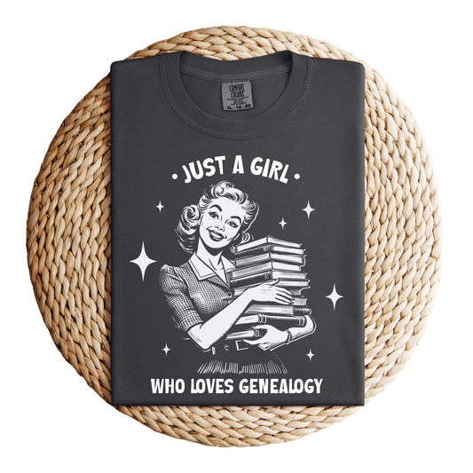Just a Girl Who Loves Genealogy Shirt
