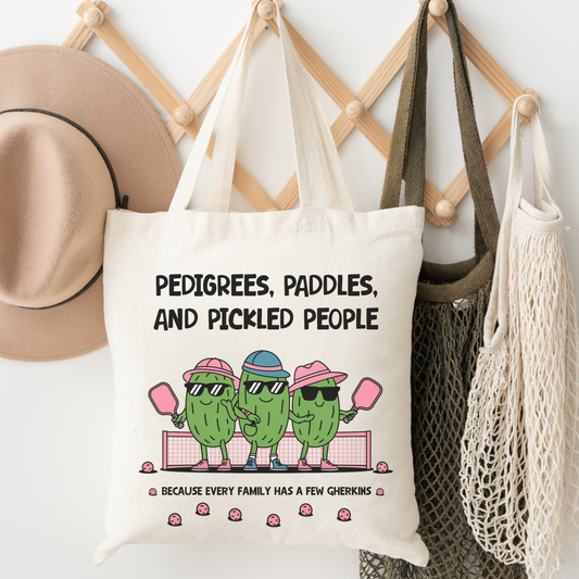 Funny Genealogy Pickleball Tote Bag