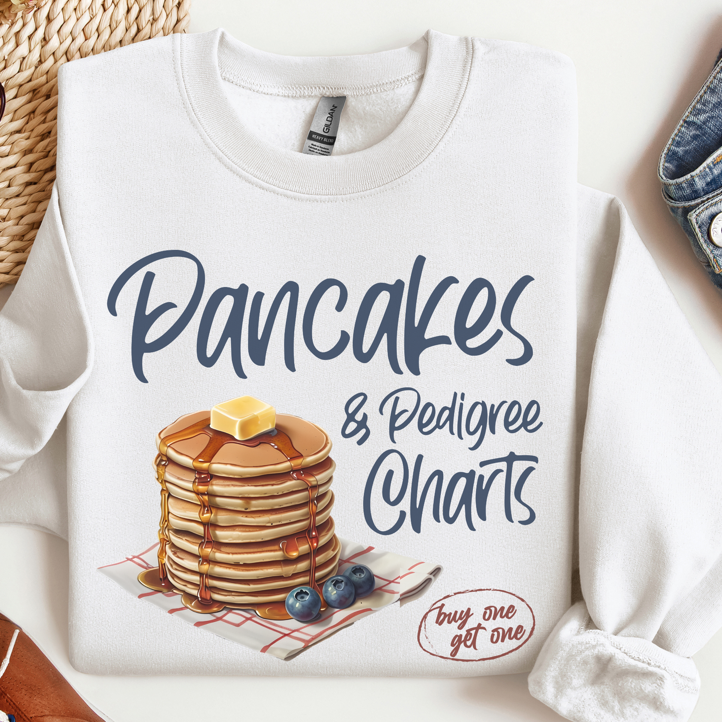 Pancakes and Pedigree Charts Sweatshirt