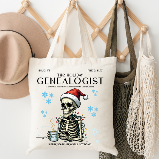 Holiday Genealogist Tote Bag