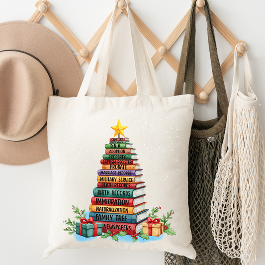 Genealogy Book Tree Tote Bag