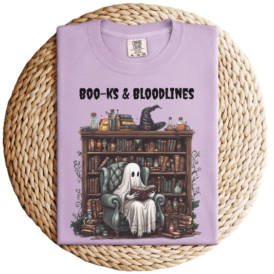 BOO-KS and Bloodlines Funny Genealogy T-Shirt