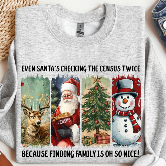 Santa’s Checking the Census Twice Sweatshirt