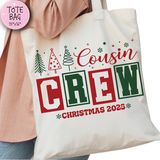 Cousin Crew Christmas 2025 Tote Bag