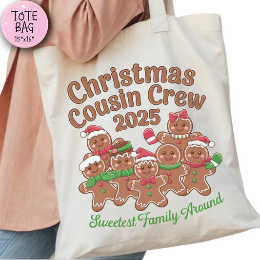 Christmas Cousin Crew 2025 Tote Bag