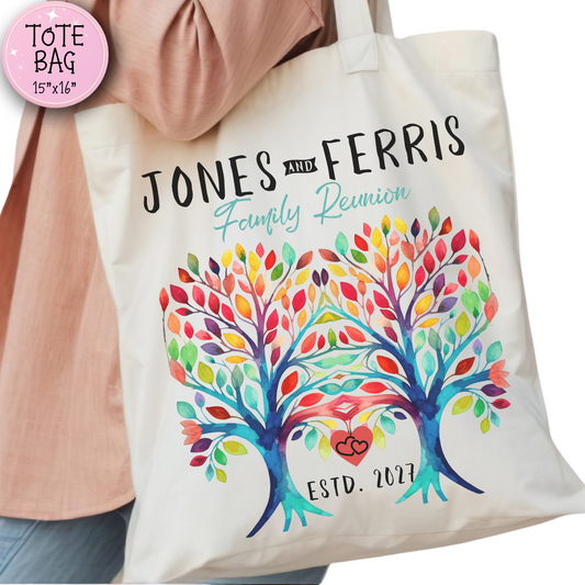 Personalized Family Reunion Tote Bag