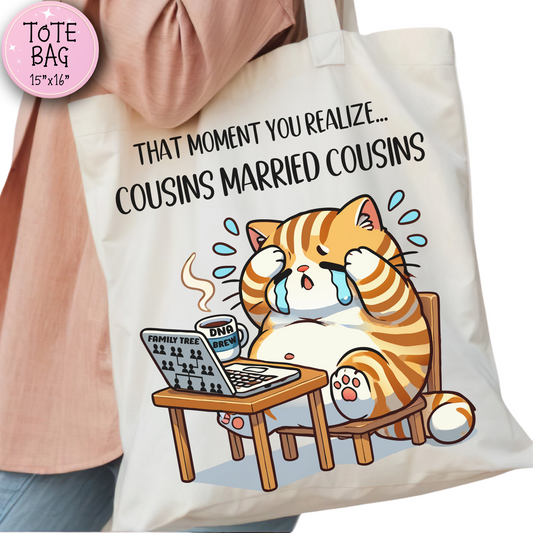 Funny Crying Cat Tote Bag