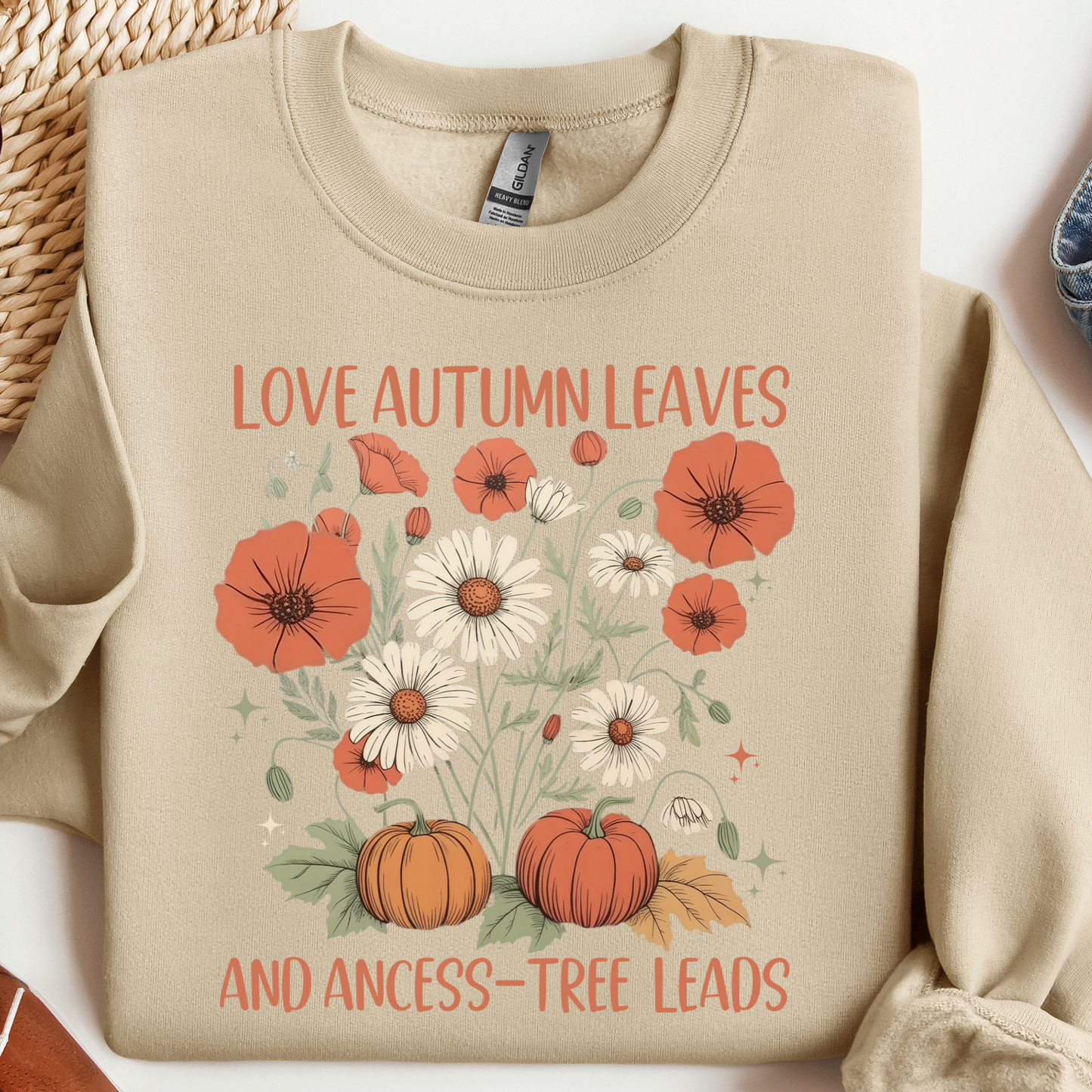 Love Autumn Leaves and Ancess-Tree Leads Sweatshirt