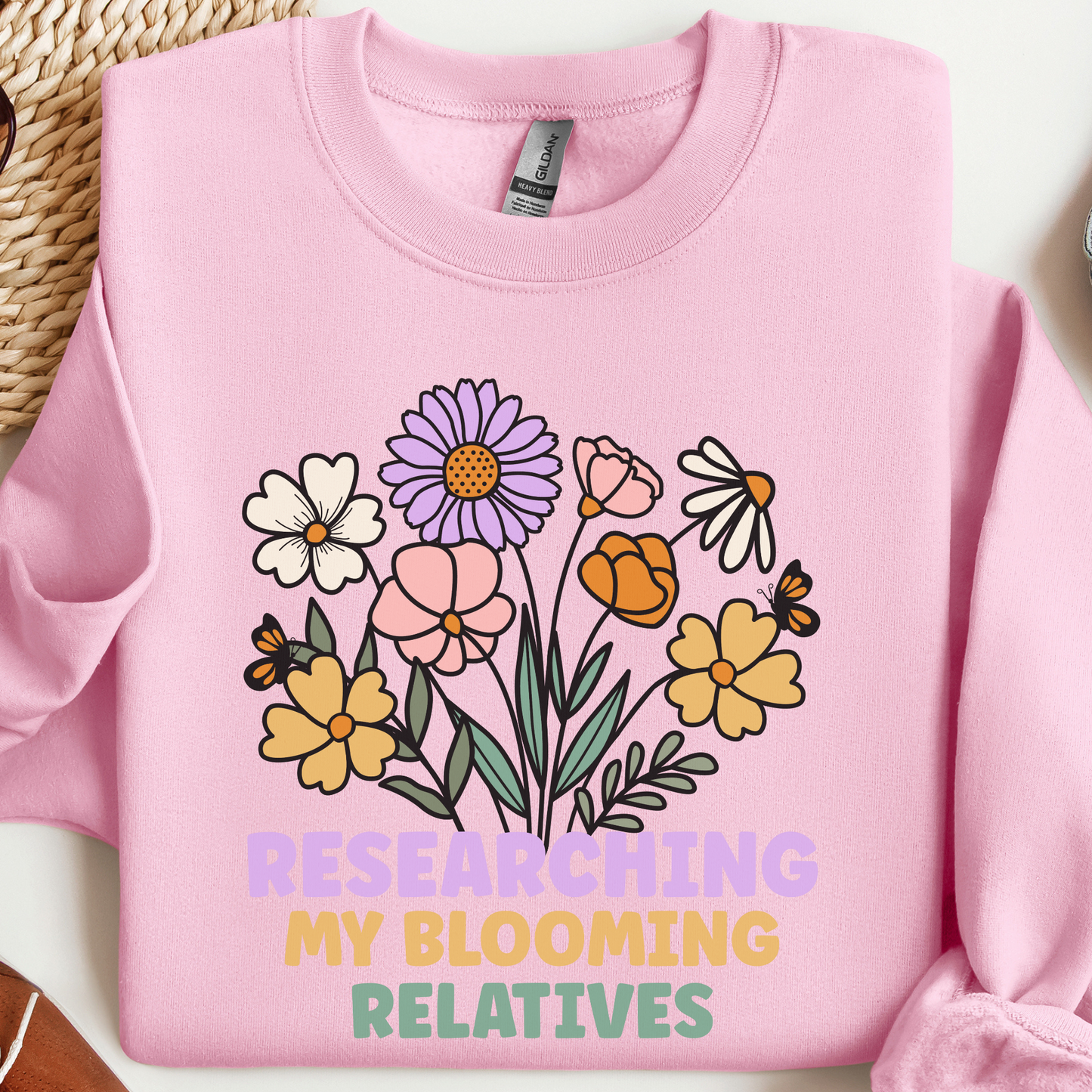 Researching My Blooming Relatives Sweatshirt