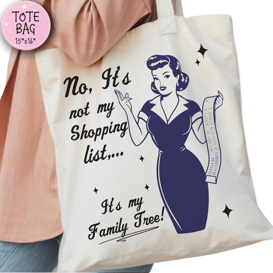 Vintage Family Tree Retro Tote Bag