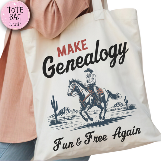 Make Genealogy Fun & Free Again Tote Bag