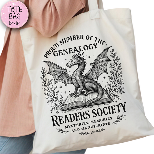 Genealogy Readers Society Tote Bag