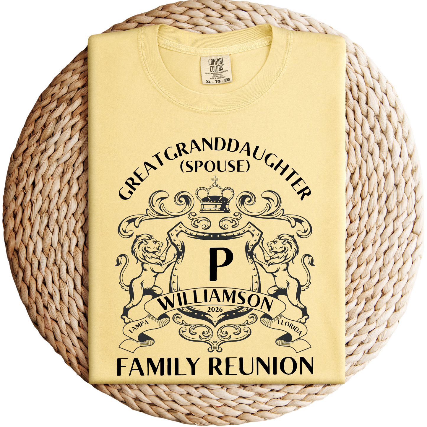 Personalized Family Reunion Crest T-Shirt