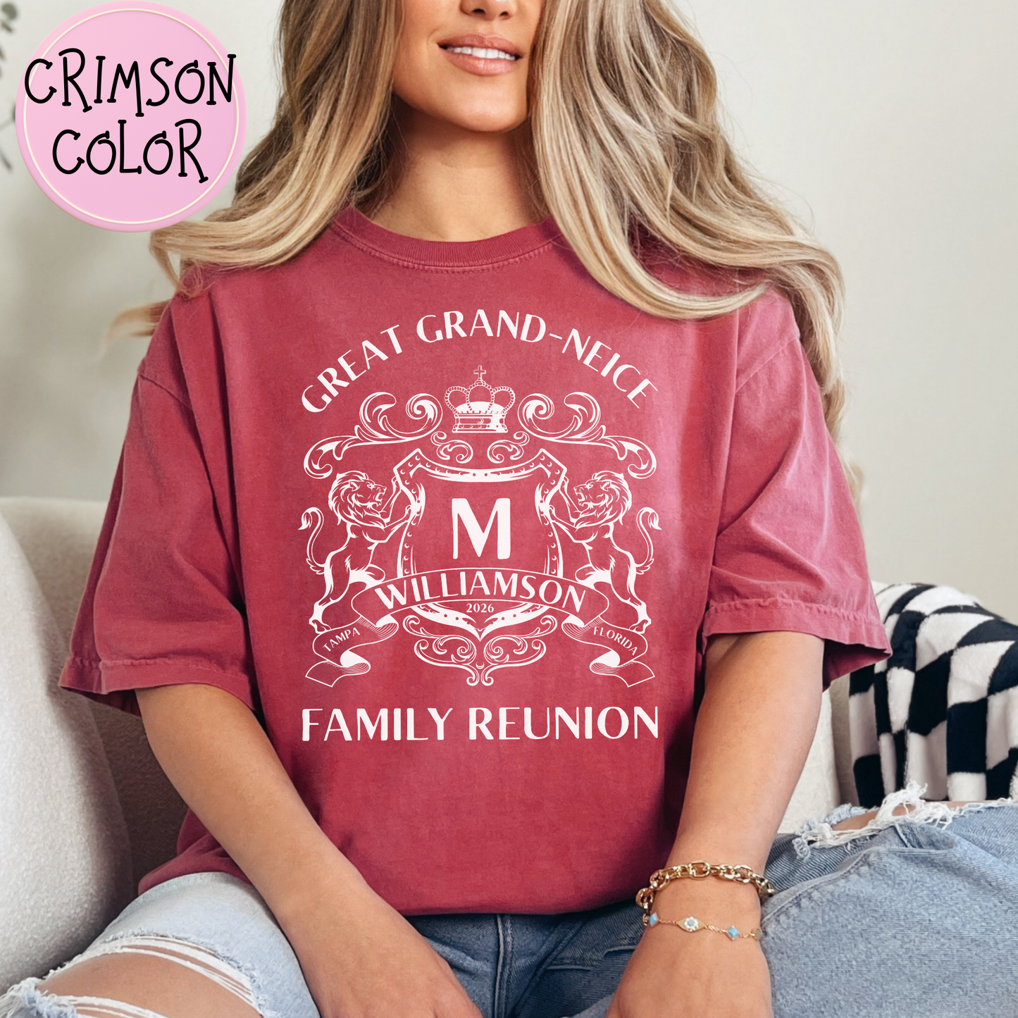 Personalized Family Reunion Crest T-Shirt