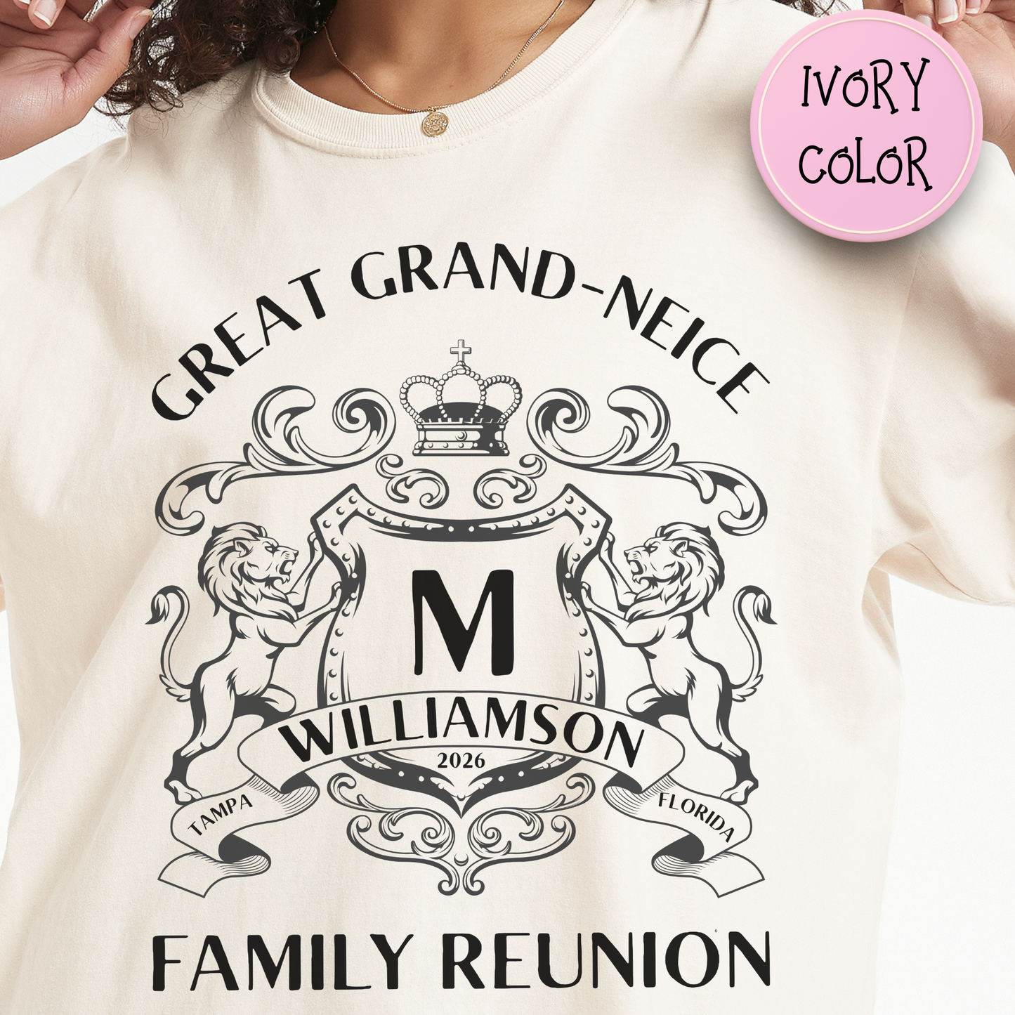 Personalized Family Reunion Crest T-Shirt