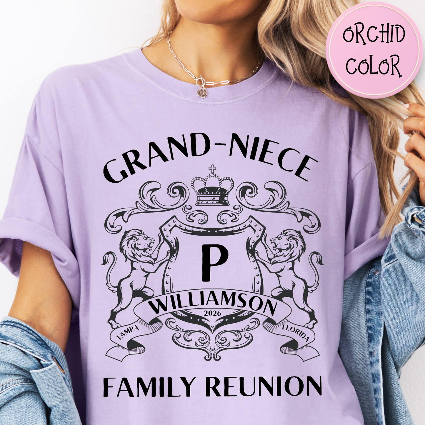 Personalized Family Reunion Crest T-Shirt