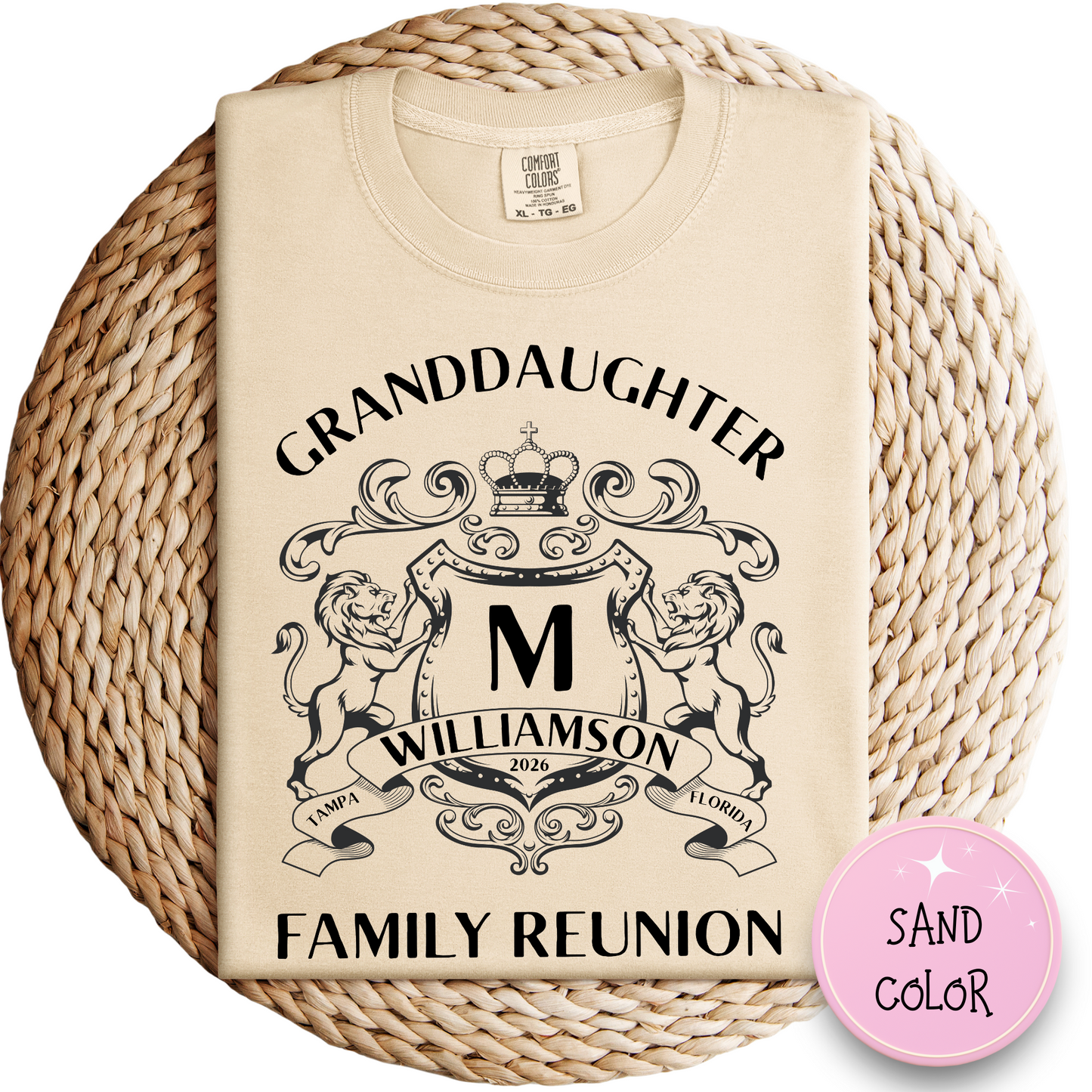 Personalized Family Reunion Crest T-Shirt