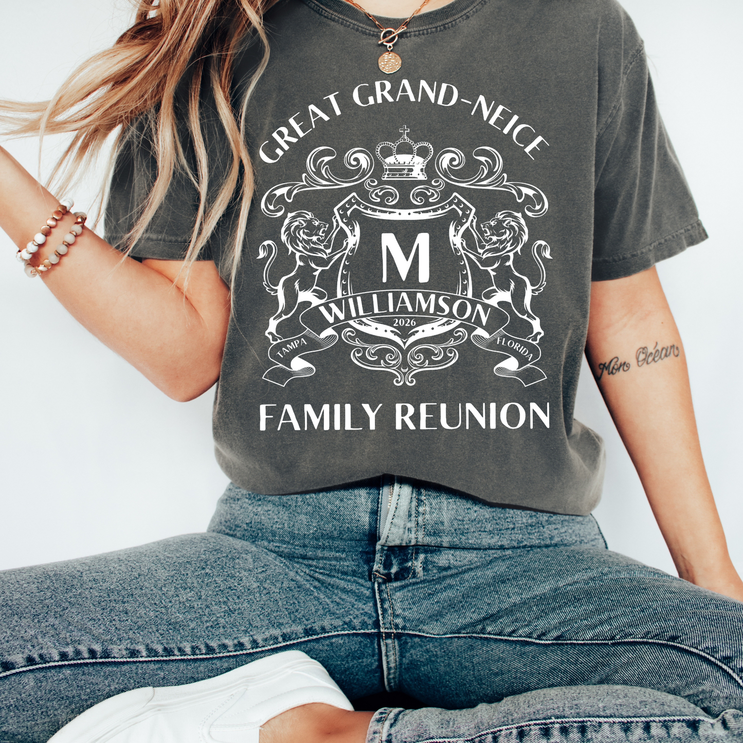 Personalized Family Reunion Crest T-Shirt