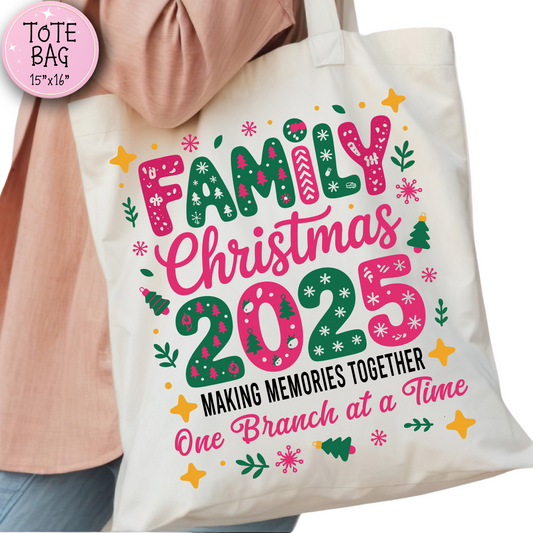 Family Christmas Tote Bag