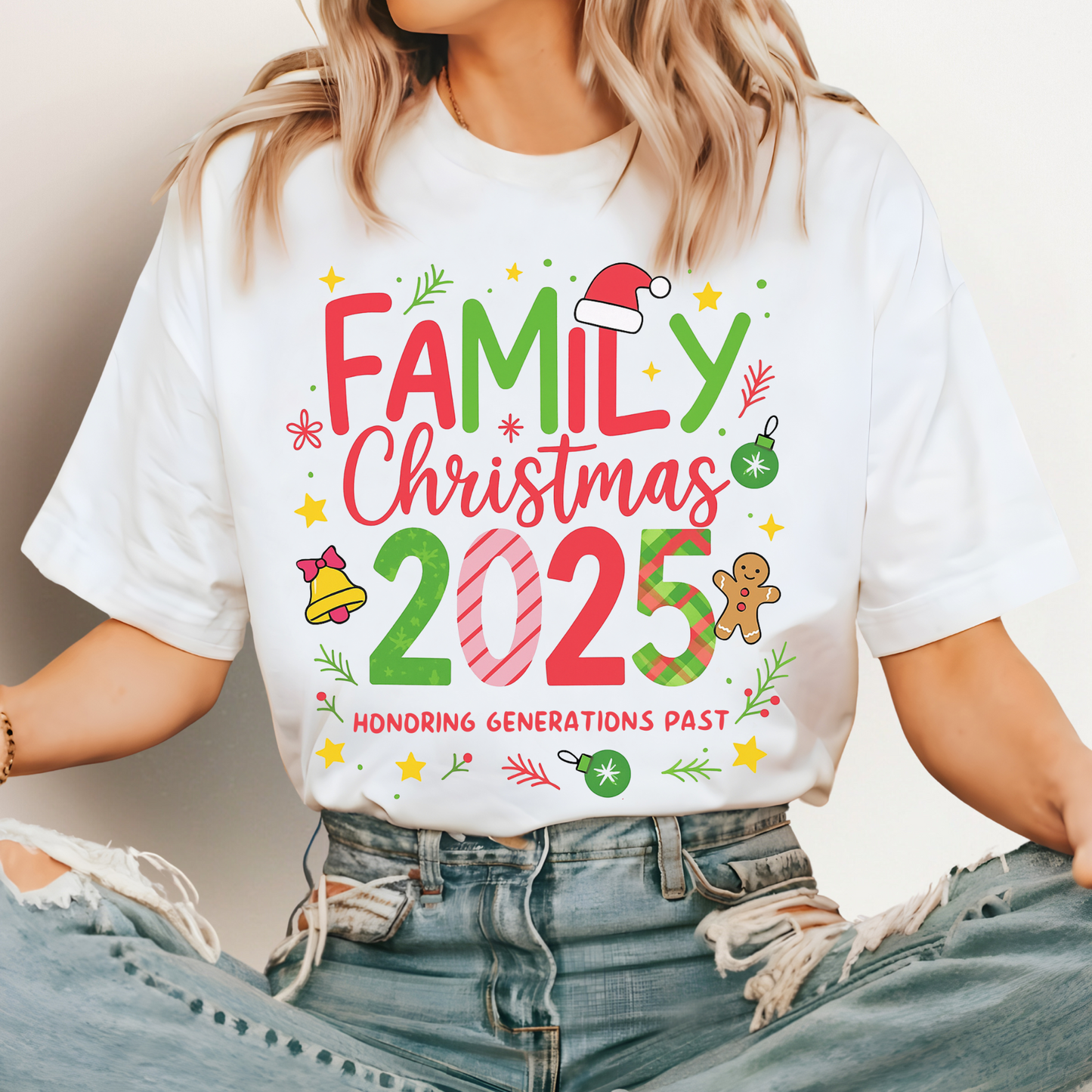 Family Christmas Honoring Generations Past T-Shirt