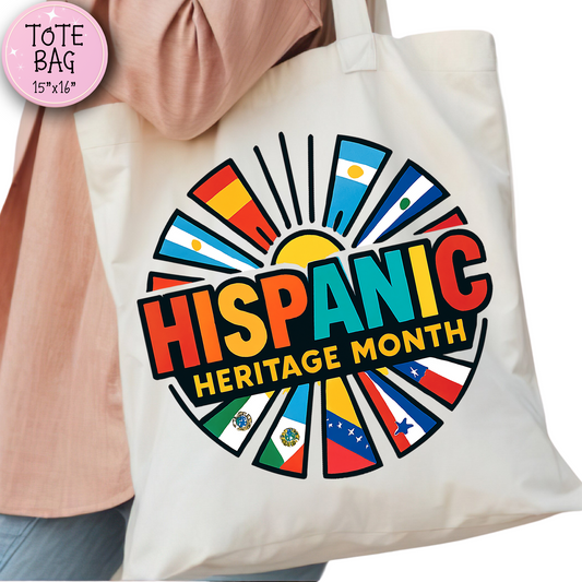 Hispanic Heritage Month Flag Celebration Tote Bag