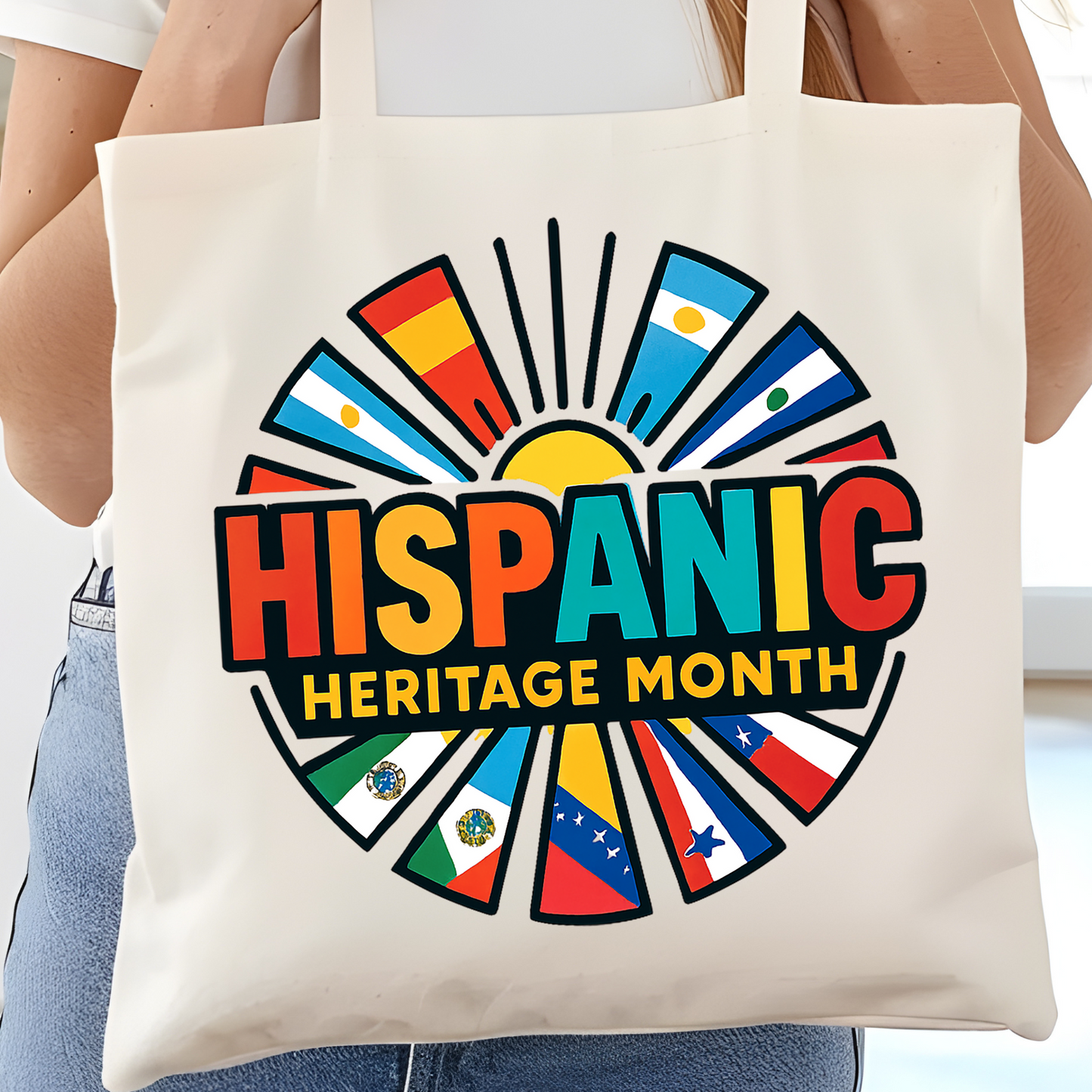 Hispanic Heritage Month Flag Celebration Tote Bag