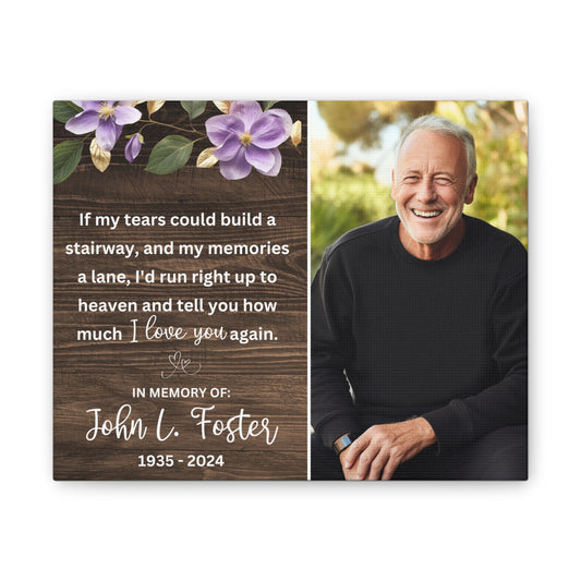 In Memory of Grandpa Custom Memorial Wall Art
