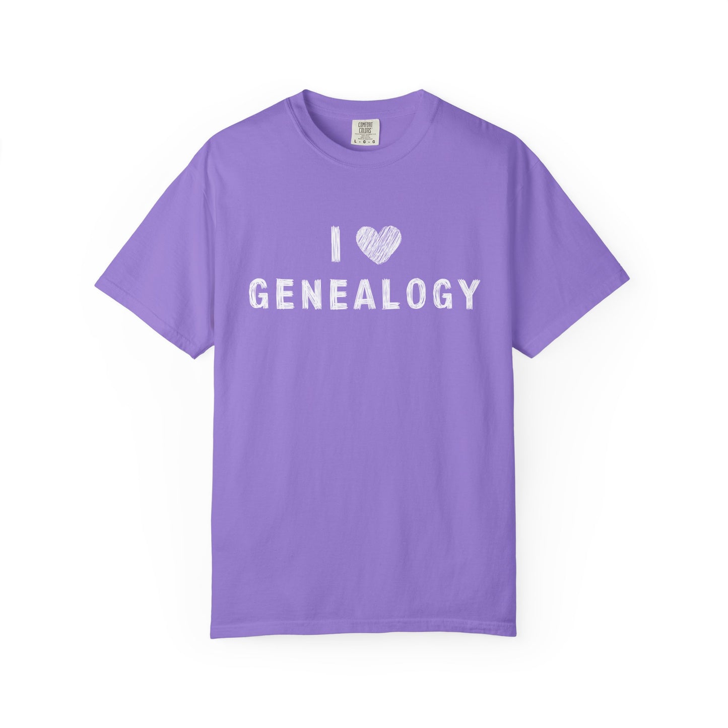 I Love Genealogy Comfort Colors Genealogy T-Shirt
