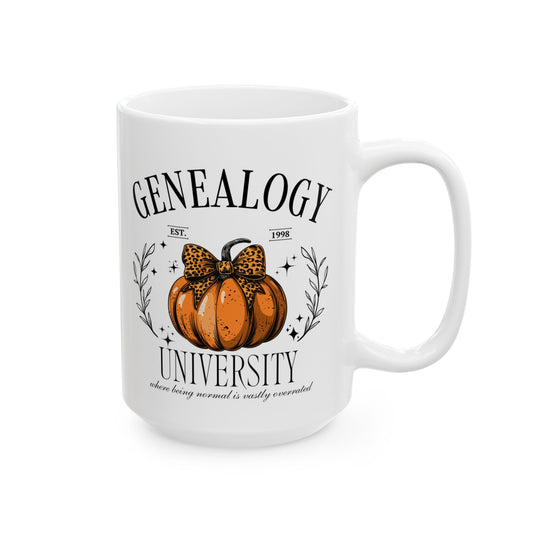 Genealogy University Pumpkin Mug