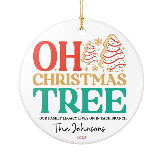 Personalized Oh Christmas Tree Family Ornament
