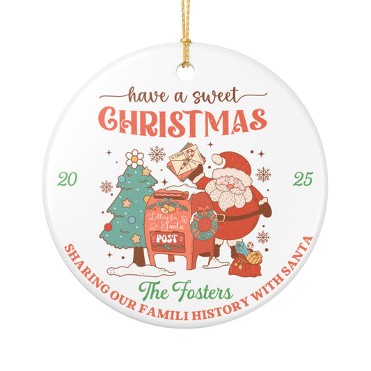 Personalized Christmas  Santa Letters Ornament