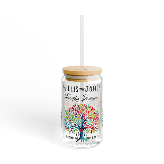 Personalized Family Reunion Glass Sipper Cup