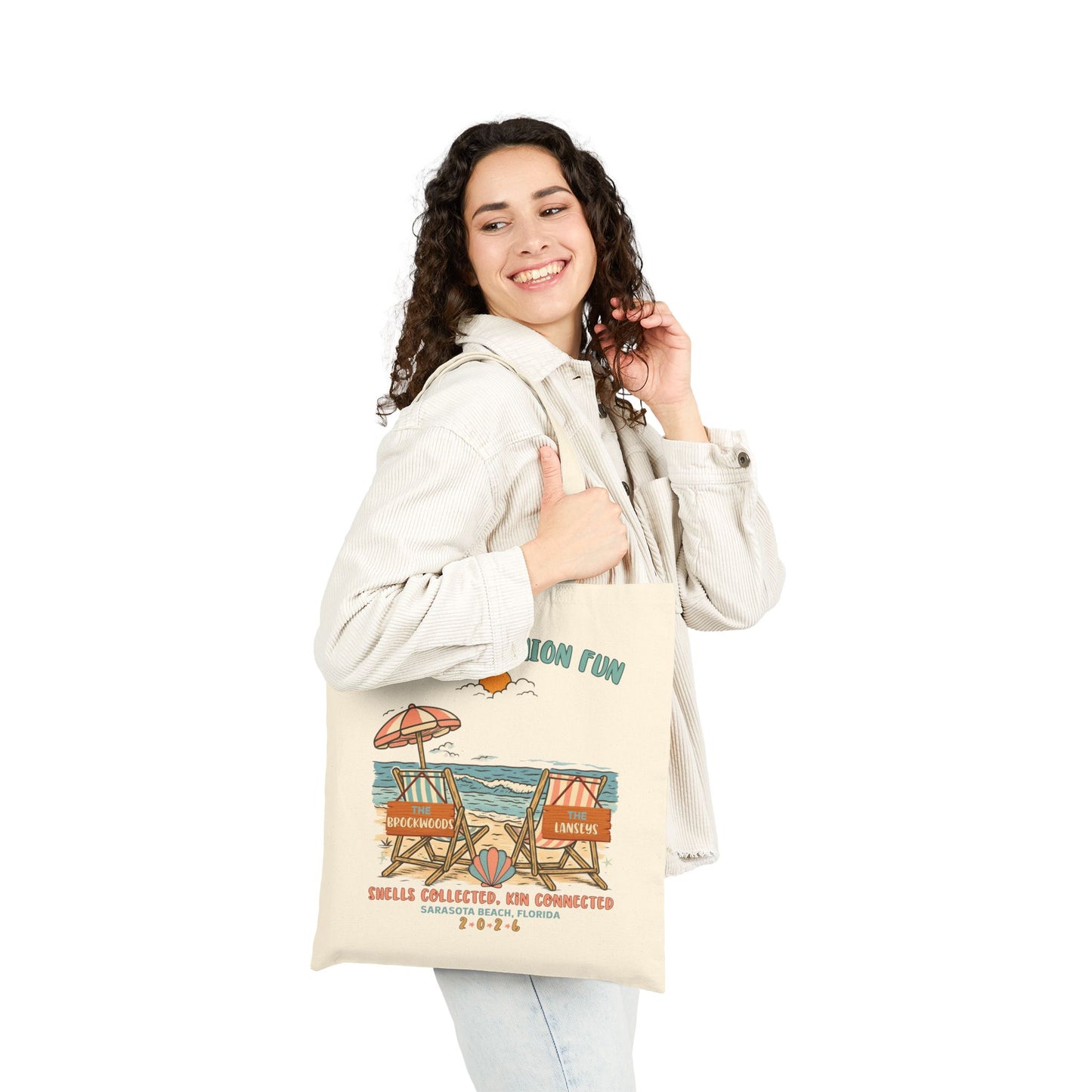 Personalized Family Reunion Beach Tote Bag