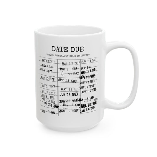 Vintage Library Card Researcher Mug