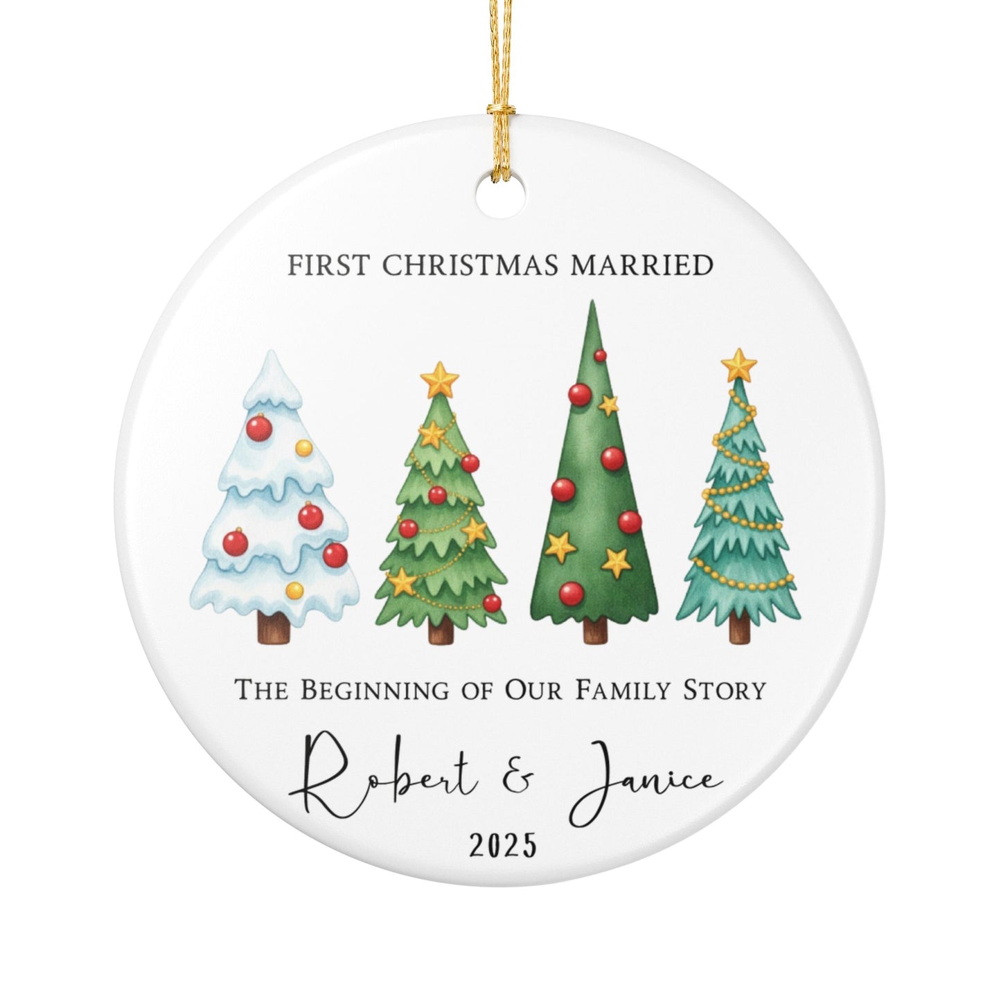 Personalized Family Christmas Tree Ornament