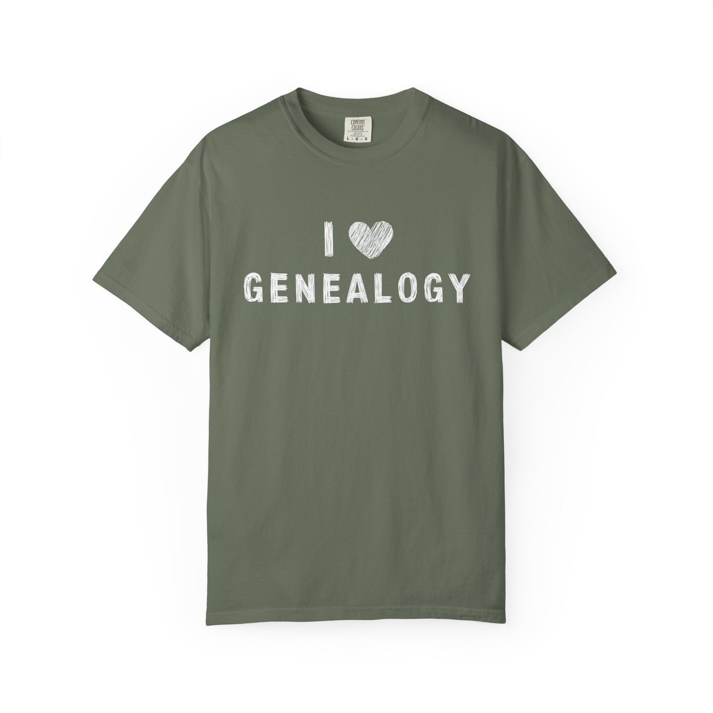 I Love Genealogy Comfort Colors Genealogy T-Shirt