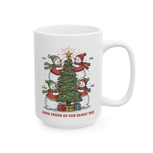Snow Proud of Our Family Tree Mug