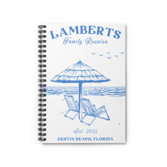 Family Reunion Spiral Notebook Custom Beach Design