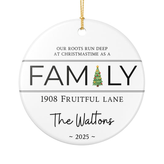 Personalized Our Roots Run Deep Christmas Ornament