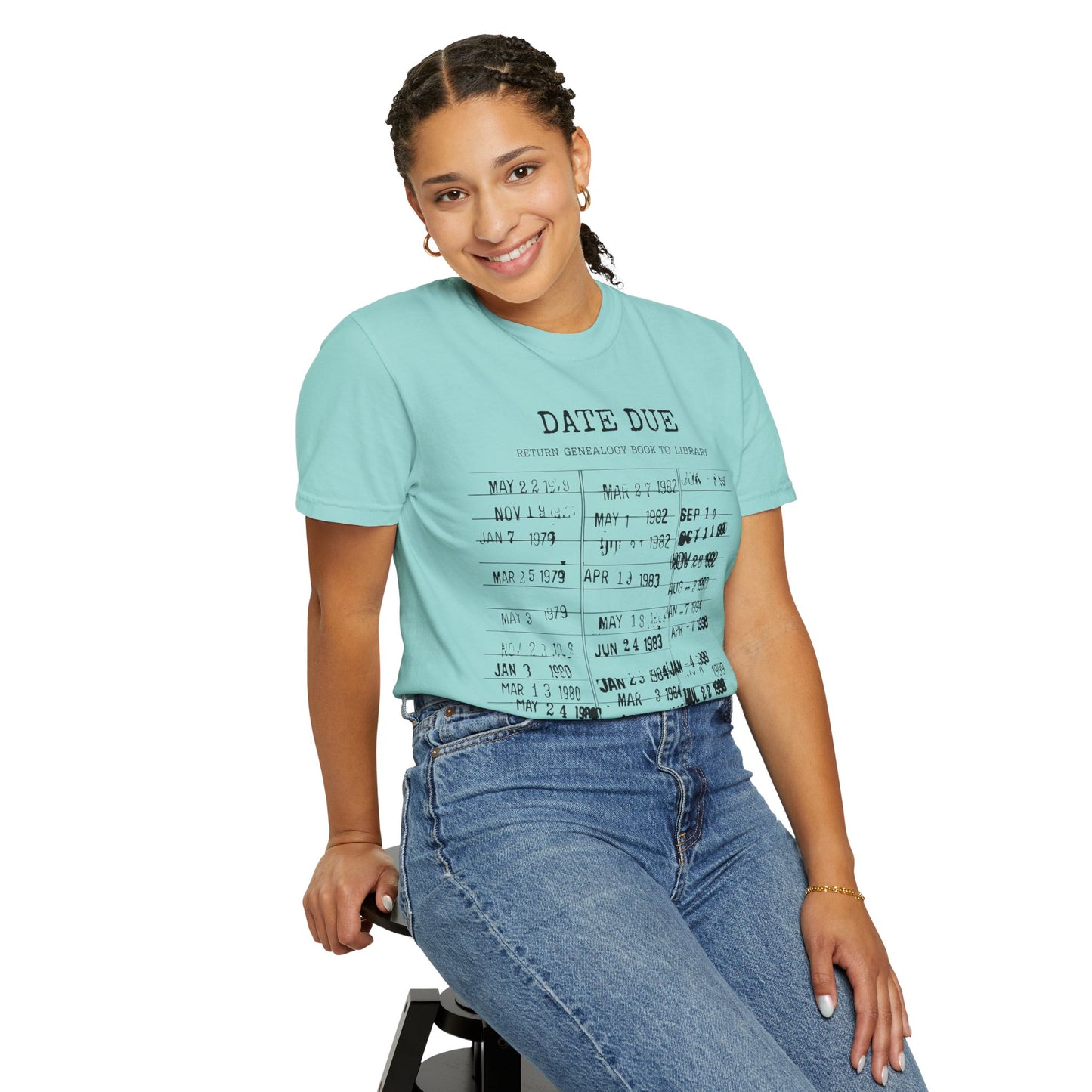 Genealogy Library Card Date Due T-Shirt