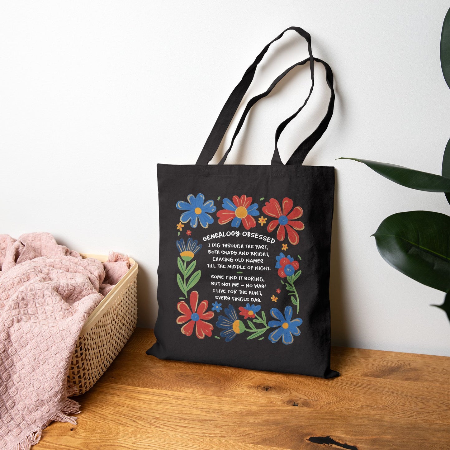Genealogy Poem Tote Bag