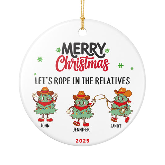 Personalized Cowboy Christmas Ornament