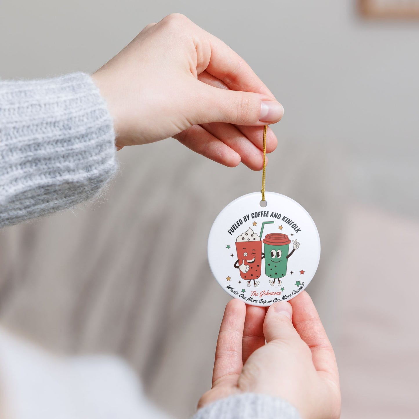Personalized Coffee Ornament