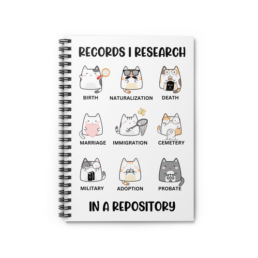 Cute Cat Notebook for Family Historians