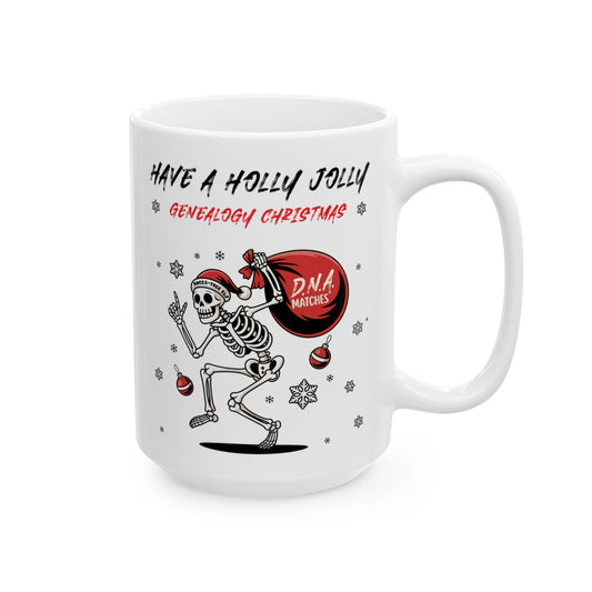 Holly Jolly Genealogy Christmas Mug
