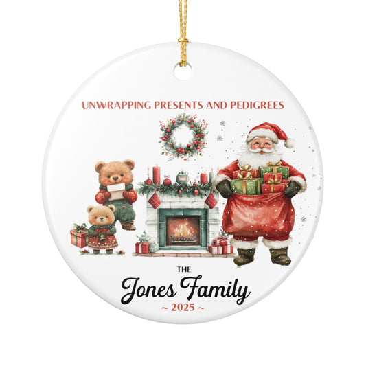 Ceramic Genealogy Keepsake Ornament